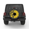 ORANGE BUTTERFLY SUNFLOWER PEARL  WHITE CARBON FIBER TIRE COVER