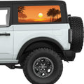 ORANGE SUNSET LANDSCAPE QUARTER WINDOW DECAL FITS 2021+ FORD BRONCO 2 DOOR HARD TOP