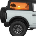 ORANGE SUNSET LANDSCAPE QUARTER WINDOW DECAL FITS 2021+ FORD BRONCO 2 DOOR HARD TOP