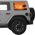 ORANGE SUNSET LANDSCAPE QUARTER WINDOW DECAL FITS 2018+ JEEP WRANGLER 4 DOOR HARD TOP JLU