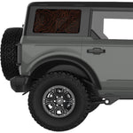 ORANGE TOPOGRAPHIC MAP QUARTER WINDOW DECAL FITS 2021+ FORD BRONCO 4 DOOR HARD TOP