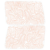 ORANGE TOPOGRAPHIC MAP QUARTER WINDOW DRIVER & PASSENGER DECALS