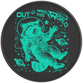 OUT OF THIS WORLD RACCOON BLACK CARBON FIBER TIRE COVER