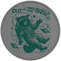 OUT OF THIS WORLD RACCOON SILVER CARBON FIBER TIRE COVER