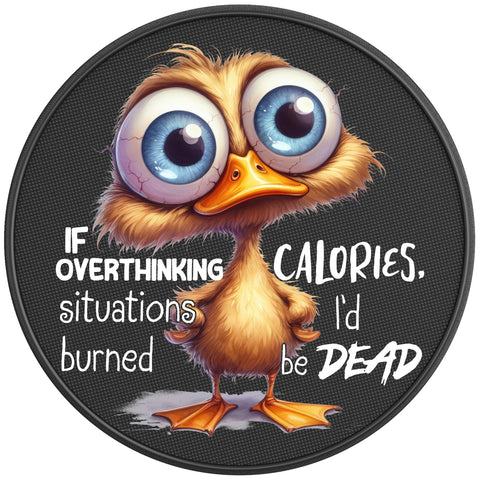 OVERTHINKING BURNS CALORIES PEARL  WHITE CARBON FIBER TIRE COVER