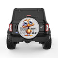 OVERTHINKING BURNS CALORIES SILVER CARBON FIBER TIRE COVER