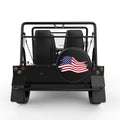 PAINTED US FLAG BLACK TIRE COVER FOR MOKE