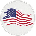 PAINTED US FLAG BLACK TIRE COVER