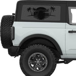 PALMS SUNSET QUARTER WINDOW DECAL FITS 2021+ FORD BRONCO 2 DOOR HARD TOP