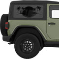 PALMS SUNSET QUARTER WINDOW DECAL FITS 2011-2018 JEEP WRANGLER 2 DOOR HARD TOP JK