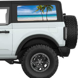 PALM BEACH QUARTER WINDOW DECAL FITS 2021+ FORD BRONCO 2 DOOR HARD TOP