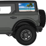 PALM BEACH QUARTER WINDOW DECAL FITS 2021+ FORD BRONCO 4 DOOR HARD TOP