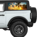 PALM SUNSET QUARTER WINDOW DECAL FITS 2021+ FORD BRONCO 2 DOOR HARD TOP