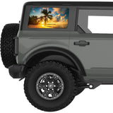 PALM SUNSET QUARTER WINDOW DECAL FITS 2021+ FORD BRONCO 4 DOOR HARD TOP