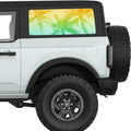 PALM TREES CANOPY QUARTER WINDOW DECAL FITS 2021+ FORD BRONCO 2 DOOR HARD TOP