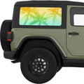 PALM TREES CANOPY QUARTER WINDOW DECAL FITS 2011-2018 JEEP WRANGLER 2 DOOR HARD TOP JK