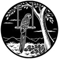 PARROT ON A SWING