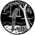 PARROT ON A SWING