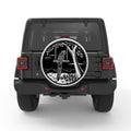 PARROT ON A SWING BLACK TIRE COVER