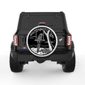 PARROT ON A SWING WHITE TIRE COVER