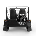 PARROT ON A SWING WHITE TIRE COVER FOR MOKE