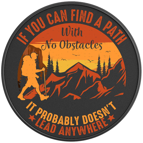 PATH WITH NO OBSTACLES BLACK CARBON FIBER TIRE COVER