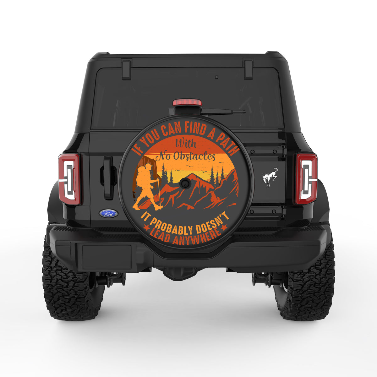 Path With No Obstacles Tire Cover For Ford Bronco| Four Wheel Covers