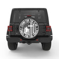 PATRIOTIC CHRISTIAN PEARL  WHITE CARBON FIBER TIRE COVER