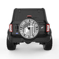 PATRIOTIC CHRISTIAN BLACK CARBON FIBER TIRE COVER