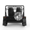 PATRIOTIC CHRISTIAN BLACK CARBON FIBER TIRE COVER FOR MOKE