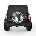 PATRIOTIC CHRISTIAN BLACK TIRE COVER