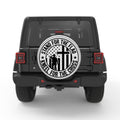 PATRIOTIC CHRISTIAN BLACK TIRE COVER