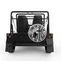 PATRIOTIC CHRISTIAN WHITE CARBON FIBER TIRE COVER FOR MOKE