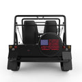 PATRIOTIC DISTRESSED FLAG BLACK TIRE COVER FOR MOKE