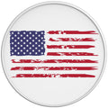 PATRIOTIC DISTRESSED FLAG WHITE TIRE COVER