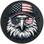 PATRIOTIC EAGLE BLACK TIRE COVER