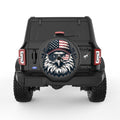 PATRIOTIC EAGLE BLACK CARBON FIBER TIRE COVER