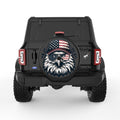 PATRIOTIC EAGLE BLACK TIRE COVER