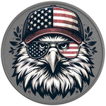 PATRIOTIC EAGLE SILVER CARBON FIBER TIRE COVER