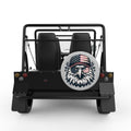 PATRIOTIC EAGLE SILVER CARBON FIBER TIRE COVER FOR MOKE