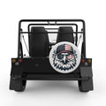 PATRIOTIC EAGLE WHITE CARBON FIBER TIRE COVER FOR MOKE