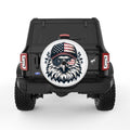 PATRIOTIC EAGLE WHITE TIRE COVER