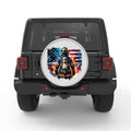 PATRIOTIC FIREFIGHTER BLACK TIRE COVER