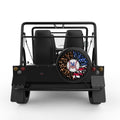 PATRIOTIC LEOPARD BASEBALL BLACK TIRE COVER FOR MOKE