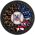 Patriotic Leopard Baseball Sunflower