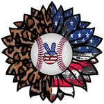 PATRIOTIC LEOPARD BASEBALL SUNFLOWER