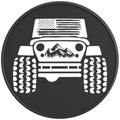 PATRIOTIC OFFROAD JEEP PEARL  WHITE CARBON FIBER TIRE COVER