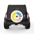 PATRIOTIC SUNFLOWER WHITE TIRE COVER