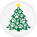 PAW PRINT CHRISTMAS TREE BLACK TIRE COVER