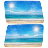 PEACEFUL BEACH QUARTER WINDOW DRIVER & PASSENGER DECALS